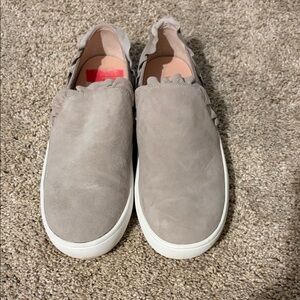 kate spade Women's Taupe Suede Slip-On suede